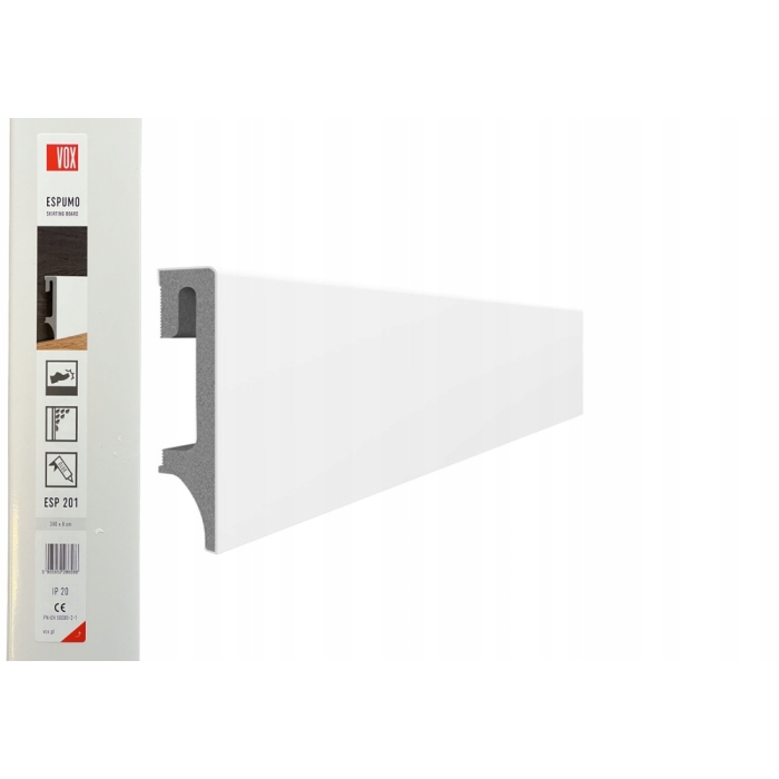 VOX ESPUMO ESP 201 80mm Biała Listwa przypodłogowa