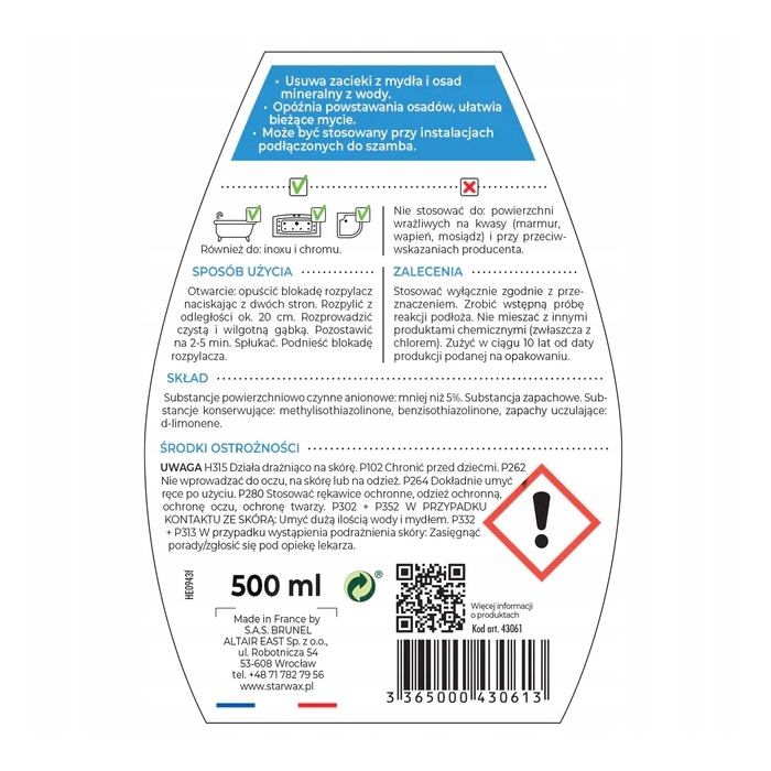 STARWAX AKRYL MYCIE I ODWAPNIANIE 500ML 43061