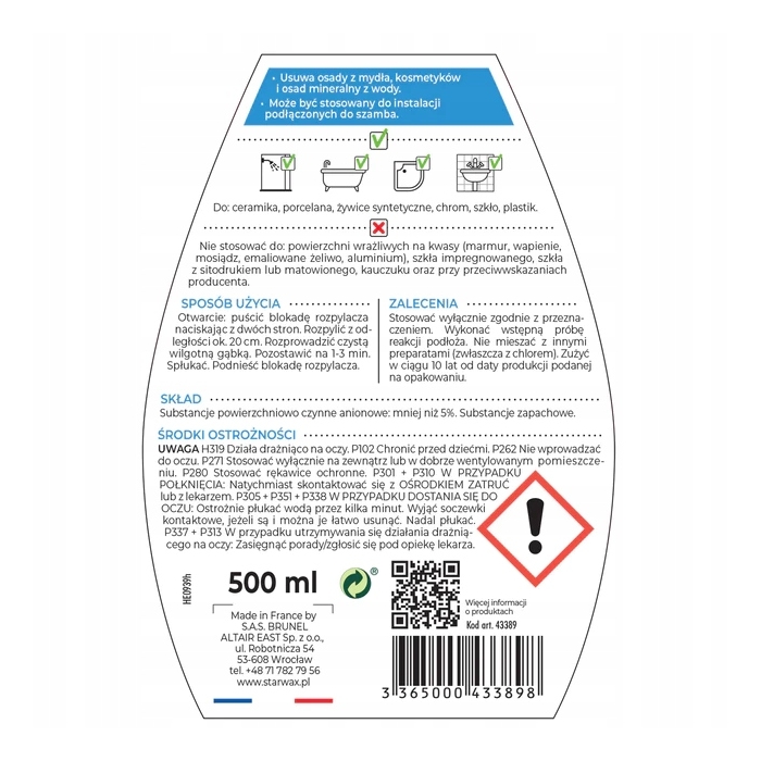 STARWAX KABINA PRYSZNICOWA ZAPACH EGZOTYCZNY 43388