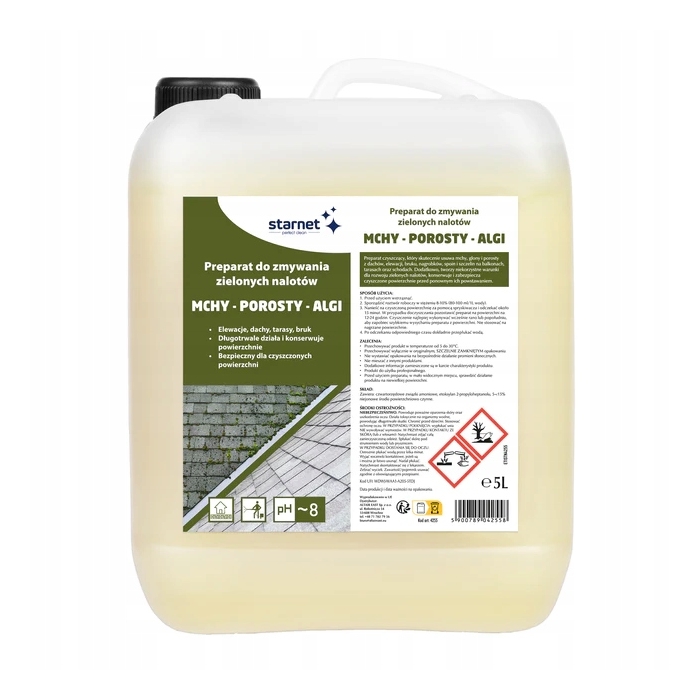 STARWAX PŁYN DO MYCIA ELEWACJI DACHÓW OD MCHU 5L 4255