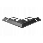 Balkonowy profil okapowy OKAP 100 aluminium CEZAR grafit