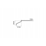 Balkonowy profil okapowy OKAP 100 aluminium CEZAR grafit