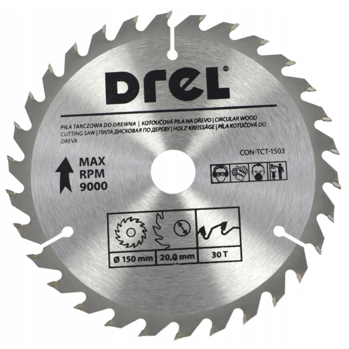 Drel Tarcza tnąca do drewna piła widiowa 150x20x30T CON-TCT-1503