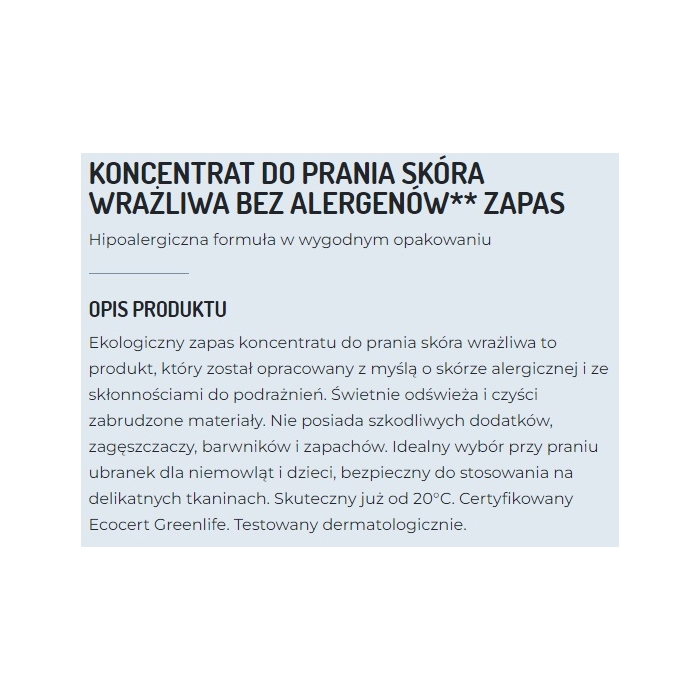 PŁYN DO PRANIA KONCENTRAT BEZ ALERGENÓW ZAPAS 1,7L BRIOCHIN 37 PRAŃ