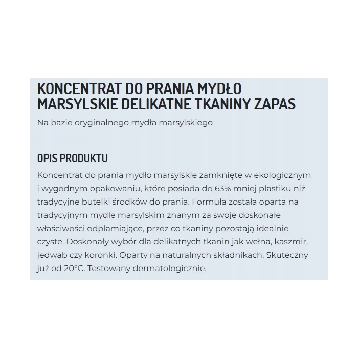 PŁYN DO PRANIA KONCENTRAT DELIKATNE MYDŁO MARSYLSKIE 1,7L 37 PRAŃ BRIOCHIN
