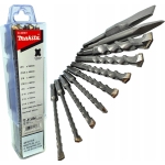 MAKITA D-46361 ZESTAW DŁUT I WIERTEŁ SDS+ 10szt.