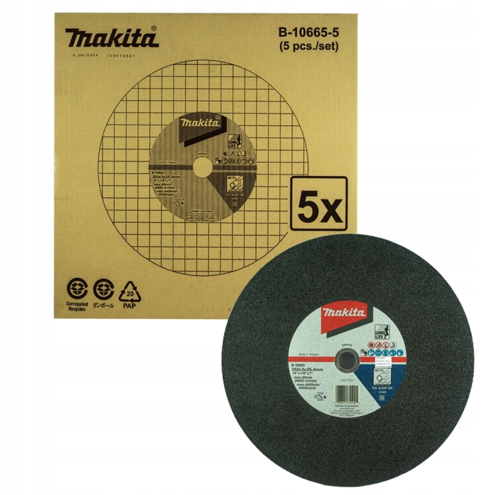 Tarcza tnąca do stali 355 x 25,4mm 5szt. Makita