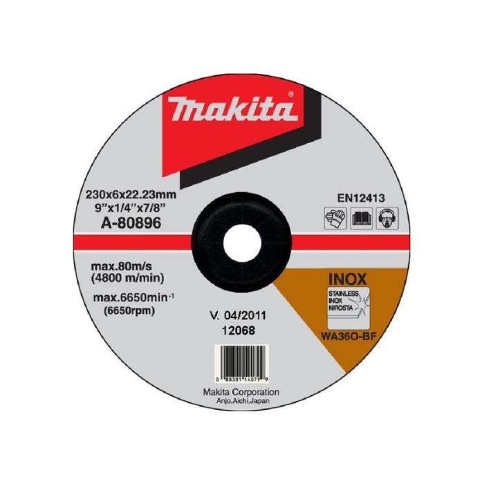 MAKITA A-80896 TARCZA SZLIFIERSKA 230mm METAL INOX