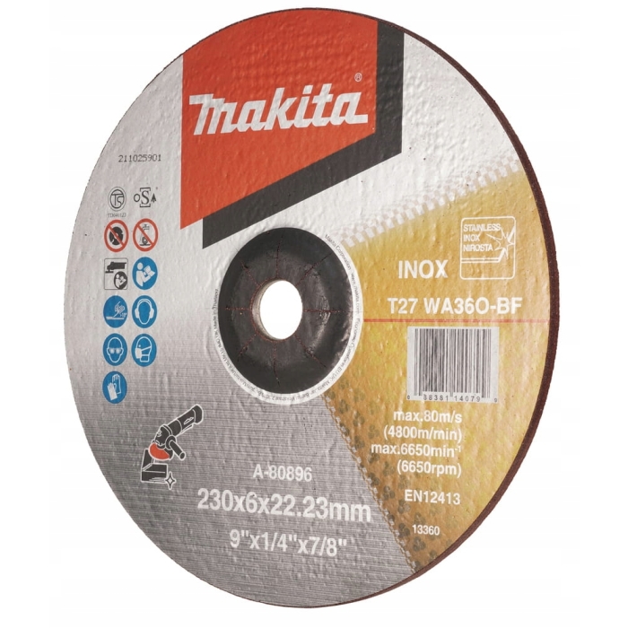MAKITA A-80896 TARCZA SZLIFIERSKA 230mm METAL INOX