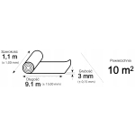 Podkład na ogrzewanie podłogowe KORNER ALU MAX PROTECT 3MM 10M2 3w1