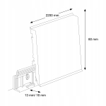 CEZAR MASTERLINE BIAŁY MAT 80 mm listwa 80mm 220cm loft nowoczesna