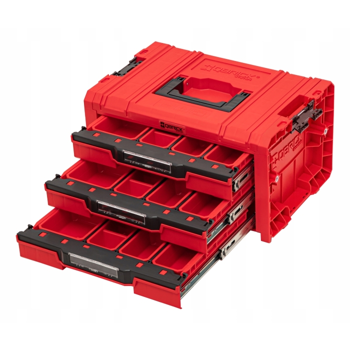 SKRZYNKA PRO Drawer 3 Toolbox Expert QBRICK RED
