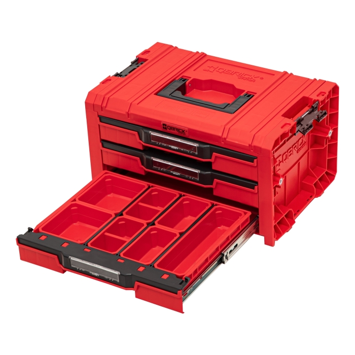 SKRZYNKA PRO Drawer 3 Toolbox Expert QBRICK RED