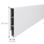Listwa przypodłogowa VOX VILO 8 cm SEMPLA 701 Biała 2,4 m komorowa