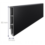 Listwa przypodłogowa VOX VILO 8 cm SEMPLA 702 Czarna 2,4 m komorowa